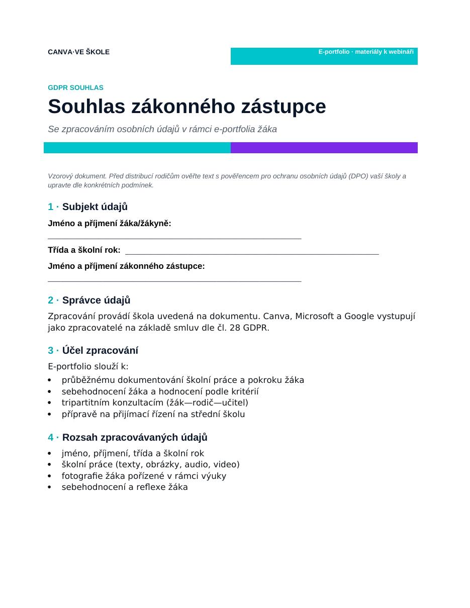 Náhled — GDPR souhlas rodičů