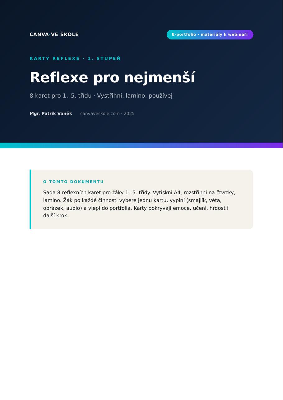 Náhled — Karty reflexe 1. stupeň
