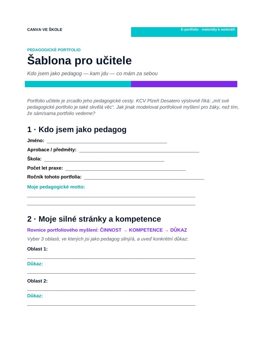 Náhled — Pedagogické portfolio